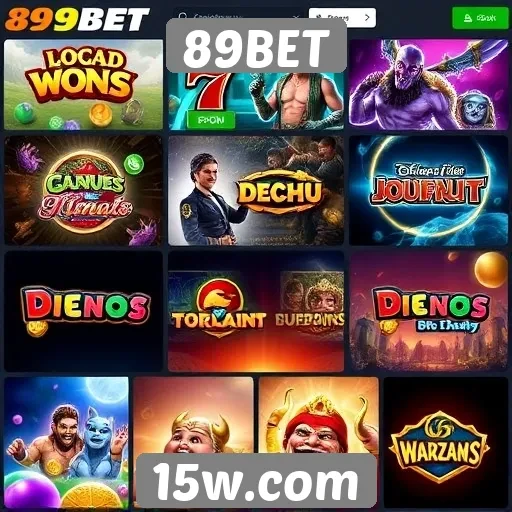 Variedade de jogos disponíveis na 89BET